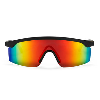 CHPO LELLE SUNGLASSES (BLACK/RED MIRROR)