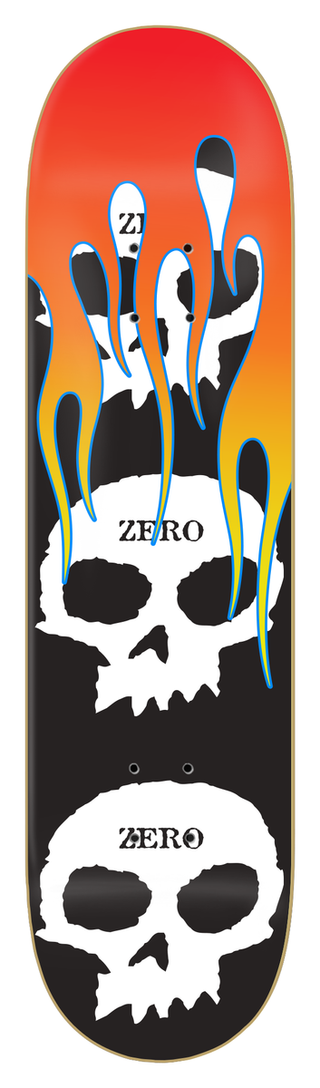 ZERO 3 SKULL WITH FLAMES DECK (8.25)