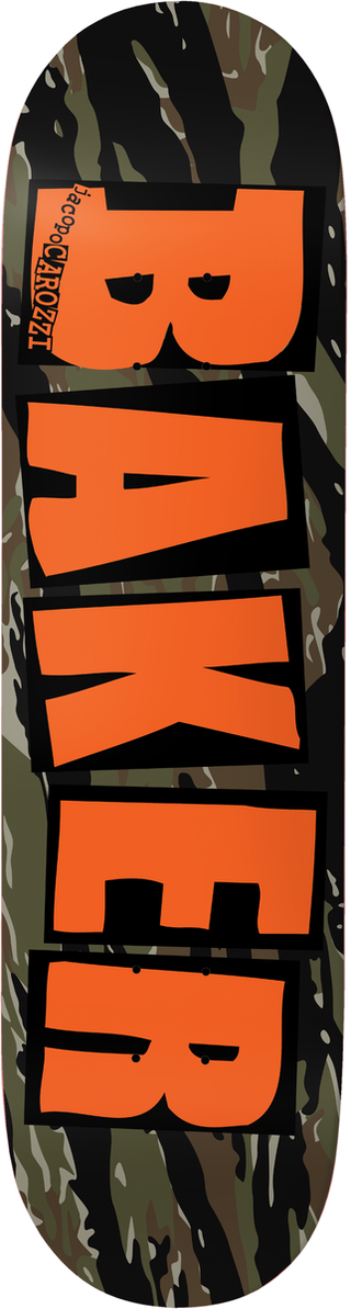 BAKER JACOPO CAROZZI BRAND LOGO TIGER STRIPE TWIN DECK (8.38)