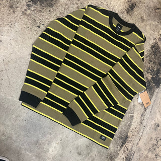 VANS PATTON STRIPE KNIT LONGSLEEVE GOTHIC OLIVE/BLACK