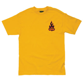 CREATURE LOGO FLAME T-SHIRT GOLD