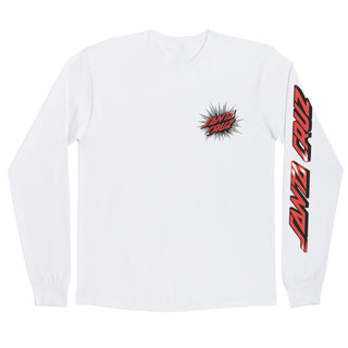 SANTA CRUZ BURST OVAL L/S ECO WHITE