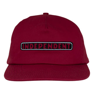 INDEPENDENT BAR LOGO SNAPBACK UNSTRUCTURED HAT