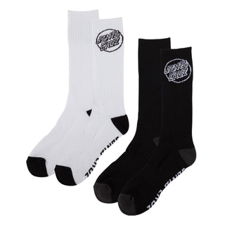 SANTA CRUZ OPUS STRIP CREW SOCKS (2 PAIRS)