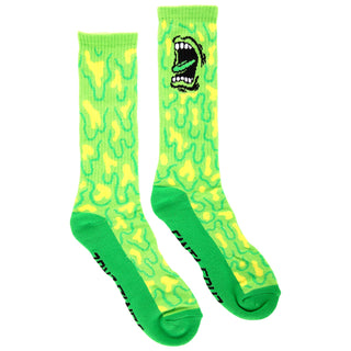 SANTA CRUZ ALL OVER SCREAMING STRIP CREW SOCKS (1 PAIR)