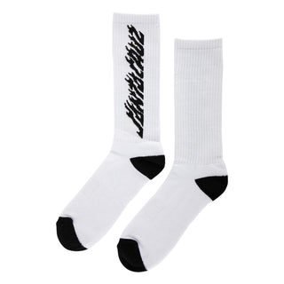 SANTA CRUZ SOLID FLAME STRIP CREW SOCKS (1 PAIR)