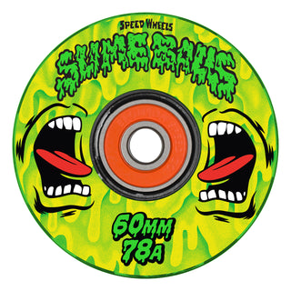 SLIME BALLS SCREAMING SLIME LIGHT UPS OG SLIME GREEN YELLOW WHEELS (60MM/78A)