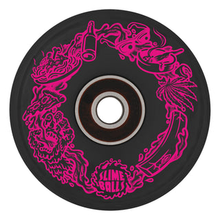 SLIME BALLS NEON VOMIT LIMITED EDITION LIGHT UPS OG SLIME BLACK WHEELS (60MM/78A)