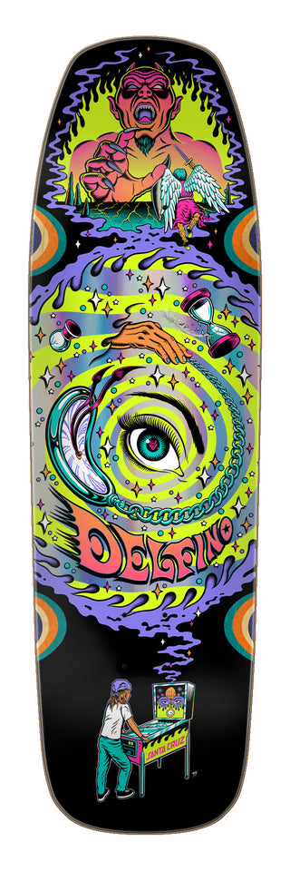 SANTA CRUZ DELFINO PINBALL VISION DECK (9.14)