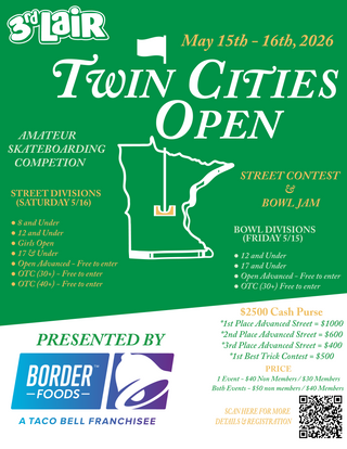 TWIN CITIES OPEN '26 CONTEST SIGN UP (STREET & BOWL)