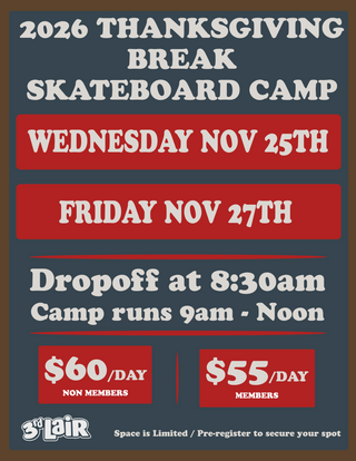 2026 THANKSGIVING BREAK SKATEBOARD CAMP