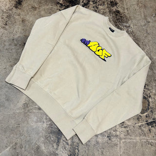 HUF DOG SENSE CREWNECK SWEATSHIRT (STONE)