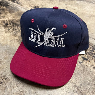 3RD LAIR SPIDER 6 PANEL HAT (NAVY/MAROON)