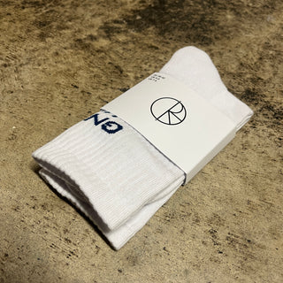 POLAR RIB SOCKS GNARLY HUH! (WHITE)