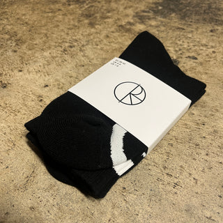 POLAR RIB SOCKS HAPPY SAD (BLACK)