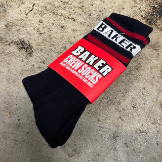 BAKER STRIPE CREW SOCKS (NAVY/WHITE)