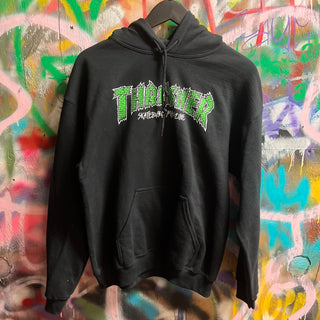 THRASHER BRICK HOODIE BLK