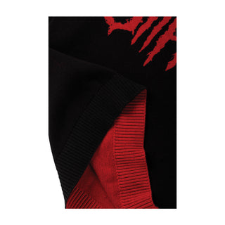WELCOME X SLIPKNOT OVERPRINT SWEATER (BLACK/RED)