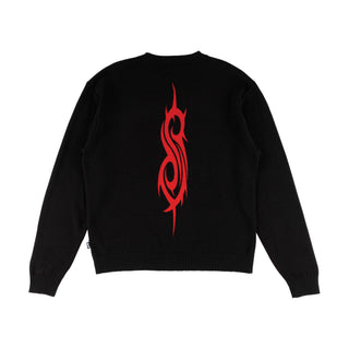 WELCOME X SLIPKNOT OVERPRINT SWEATER (BLACK/RED)