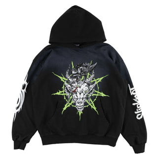 WELCOME X SLIPKNOT RAVENOUS SUN FADE HOODIE (BLACK FADE)