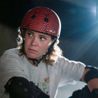 PRO TEC LOW PRO HELMET - SPITFIRE SIGNATURE RED SWIRL