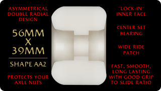 POWELL PERALTA NANO RAT AA2 ASYMMETRICAL SHAPE WHEELS (56MM/93A)