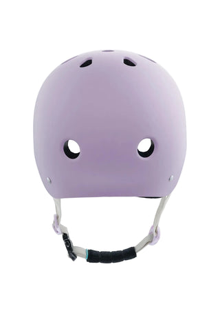 Purple helmet with a white background