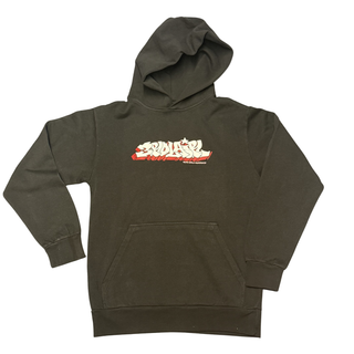 3RD LAIR GRAFFITI HEAVY WEIGHT HOODIE (BLACK/WHITE/RED)